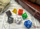 Nostalgia Opaque GM & Beginner Player Polyhedral 7-Dice Set