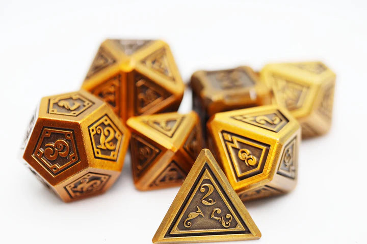 Alchemist Metals: Gold - Metal RPG Dice Set