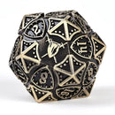 Solid Metal Fighter Class Rpg Dice Set - Ancient Bronze