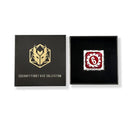 Mythic Size Cogcraft Fidget D6 - Vernmillion - Red & Silver