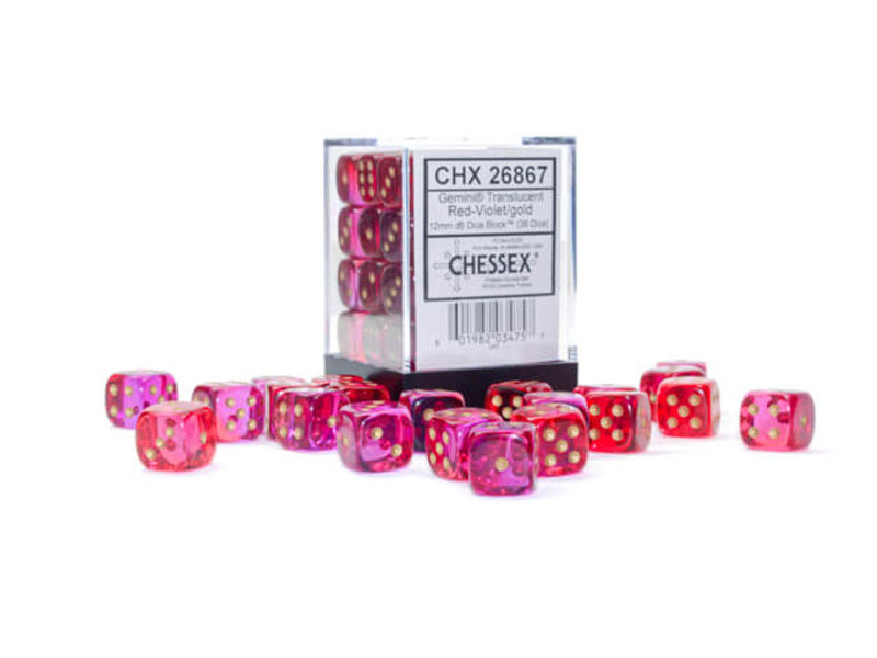 CHESSEX: D6 Gemini™ DICE SETS - 12mm