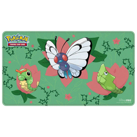 Pokemon Playmat: Caterpie Evolutions Stitched