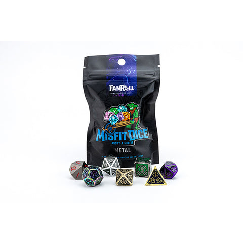 Misfit Metal Mystery Polyhedral Set