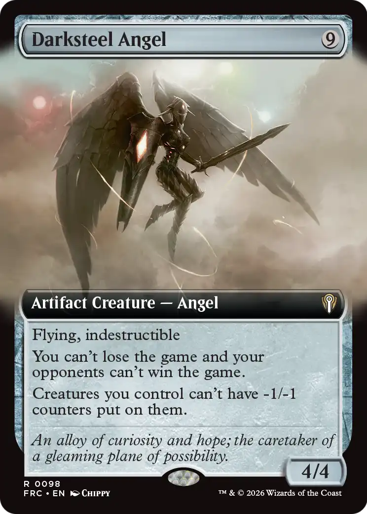 Darksteel Angel (Extended Art) [Reality Fracture Commander]
