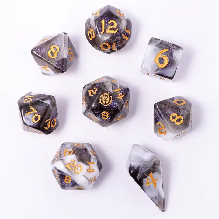 Wyrmforged Rollers RPG Dice Set - Wraith Shadow