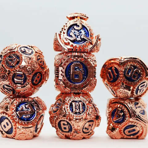 Airship Gears: Hydro Hybrid - Metal Rpg Dice Set