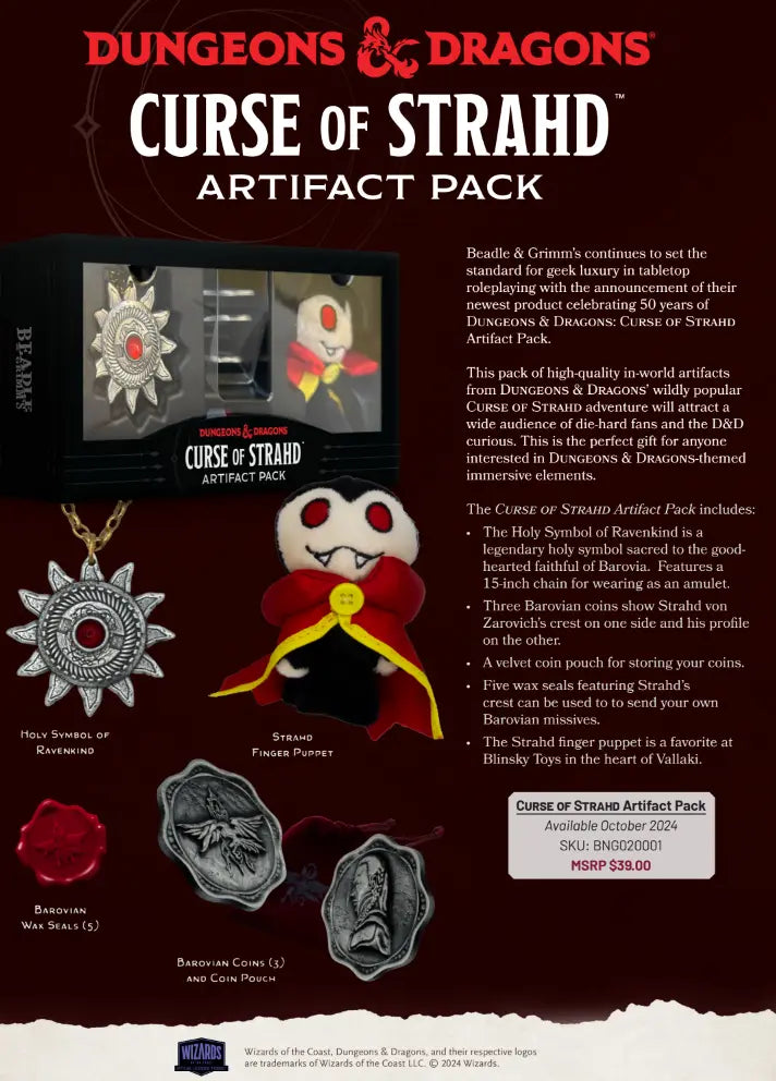 Curse of Strahd Artifact Pack Curse of Strahd Artifact Pack