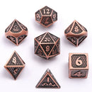 Solid Metal Mini Behemoth Dice Set - Ancient Copper