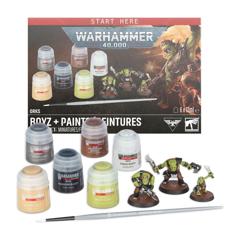 Warhammer 40,000: Orks- Boyz + Paints