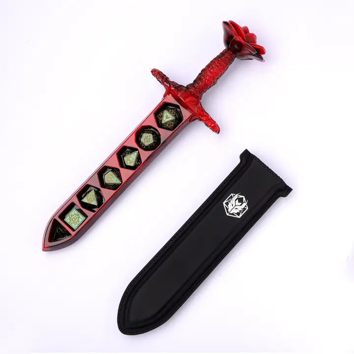 Rose Dagger Dice Case w/ Sheath