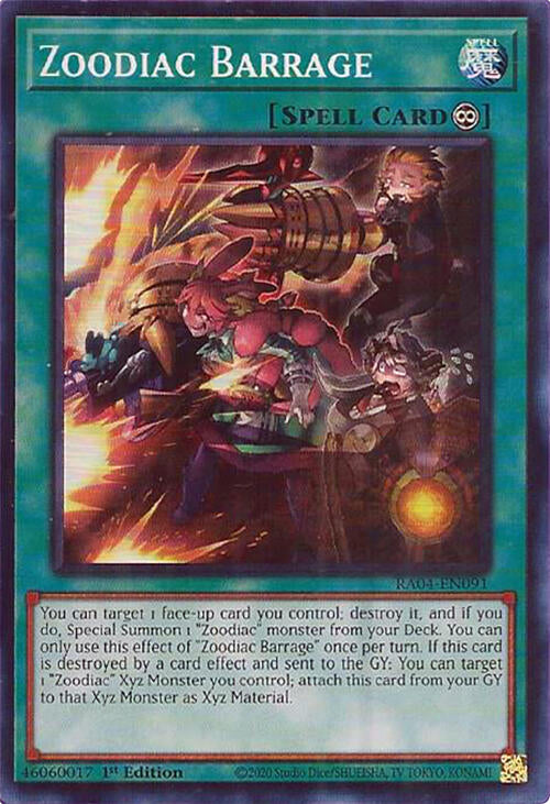 Zoodiac Barrage [RA04-EN091] Super Rare