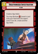 Unauthorized Investigation (181/264) (181/264) [Secrets of Power]