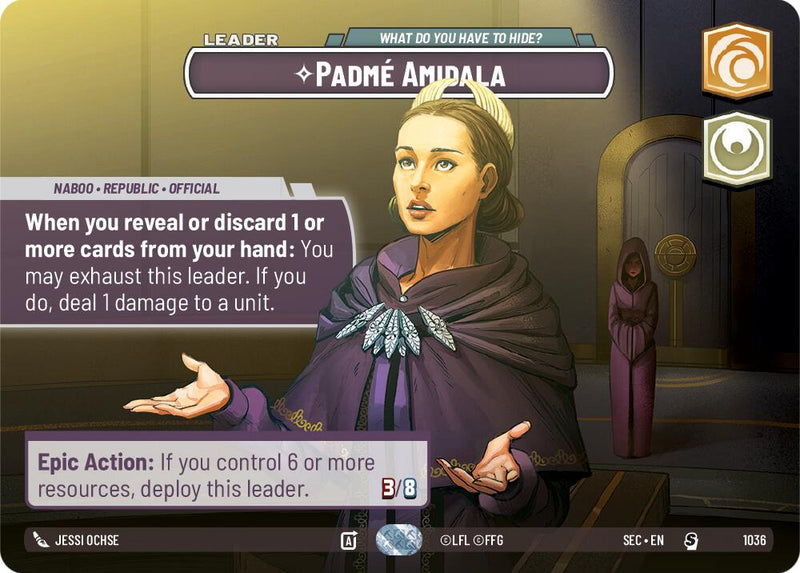 Padme Amidala - What Do You Have to Hide? (Showcase) (1036) (1036) [Secrets of Power]
