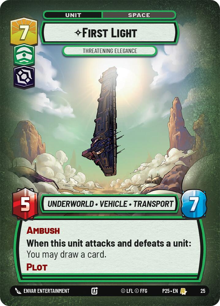 First Light - Threatening Elegance (25) (25) [Organized Play Promos]