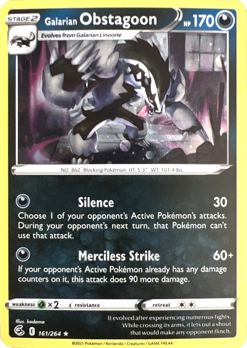 Galarian Obstagoon (161/264) (Cosmos Holo) [Sword & Shield: Fusion Str