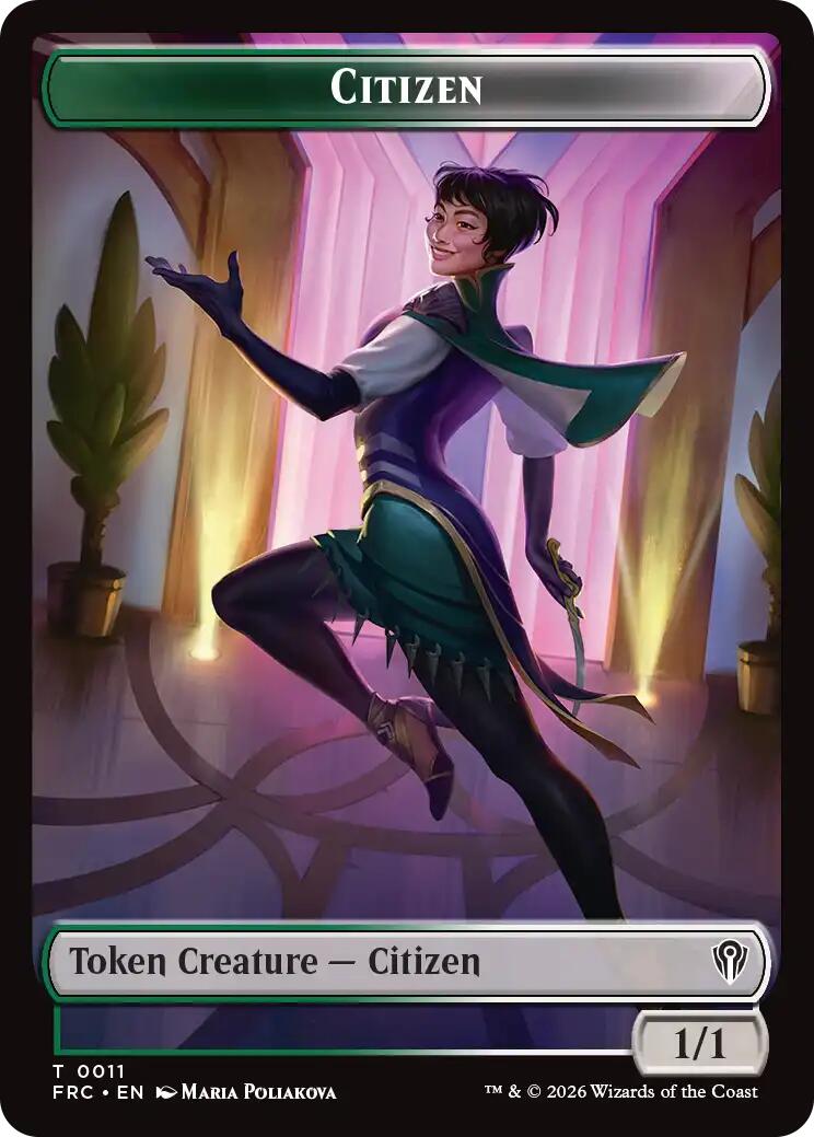Citizen // The Monarch Double-Sided Token [Reality Fracture Commander Tokens]