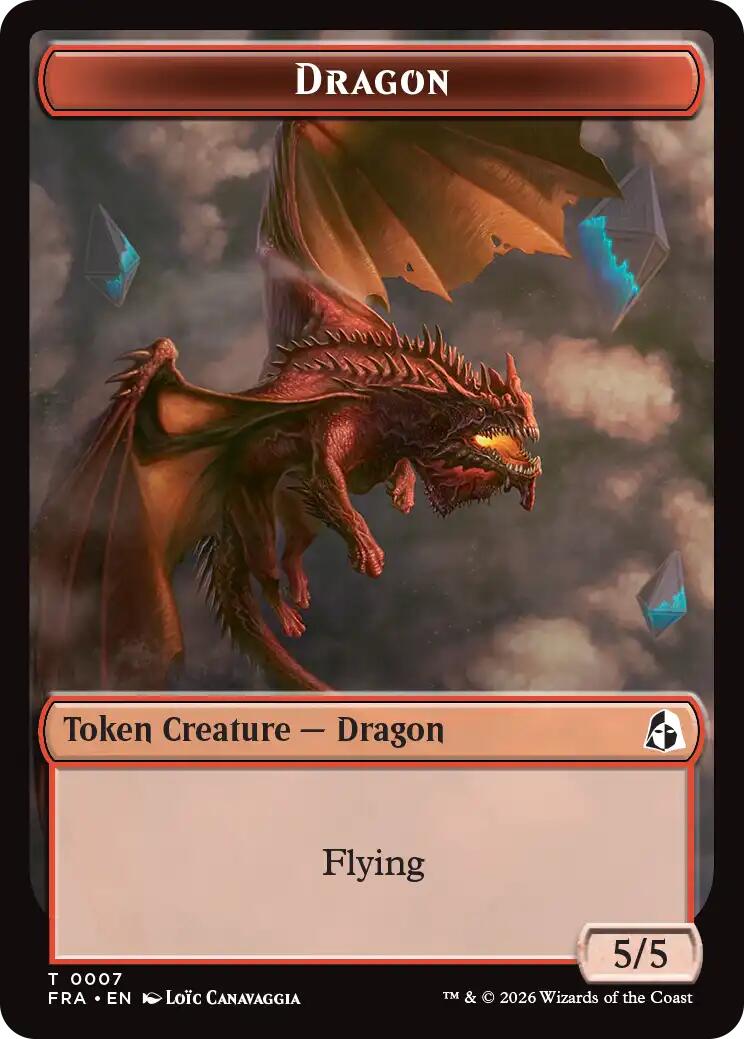 Dragon // Treasure Double-Sided Token [Reality Fracture Tokens]