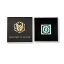 Mythic Size Cogcraf Fidget D6 - Time Machine - Green & Silver