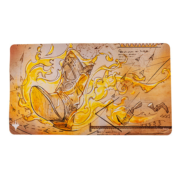 Playmat: MTG- Brothers War- Schematic Swiftfoot Boots