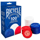 Bicycle 2-Gram 100 Count Plastic Poker Chips