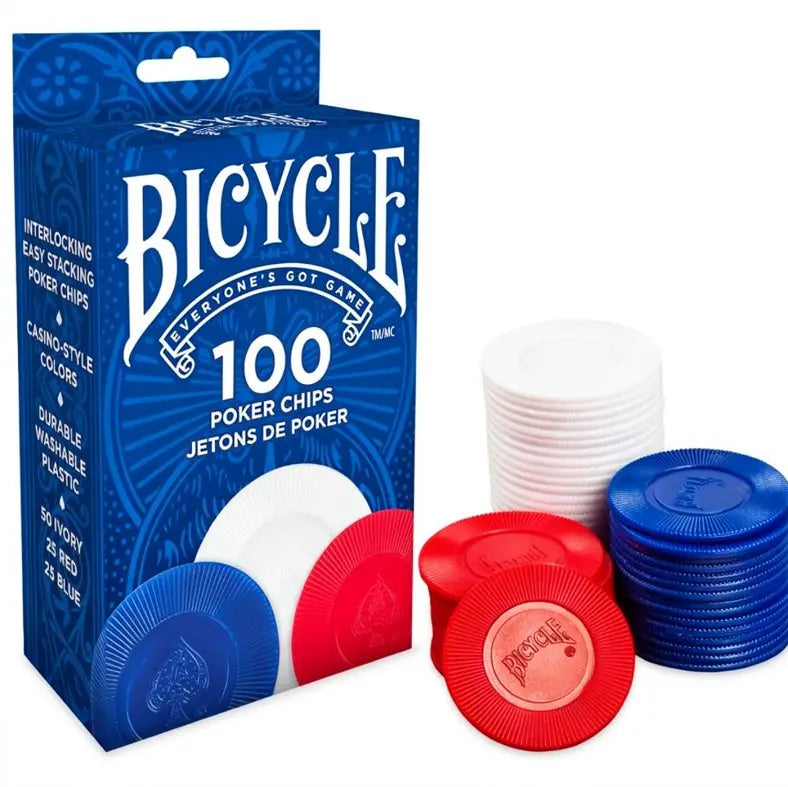 Bicycle 2-Gram 100 Count Plastic Poker Chips