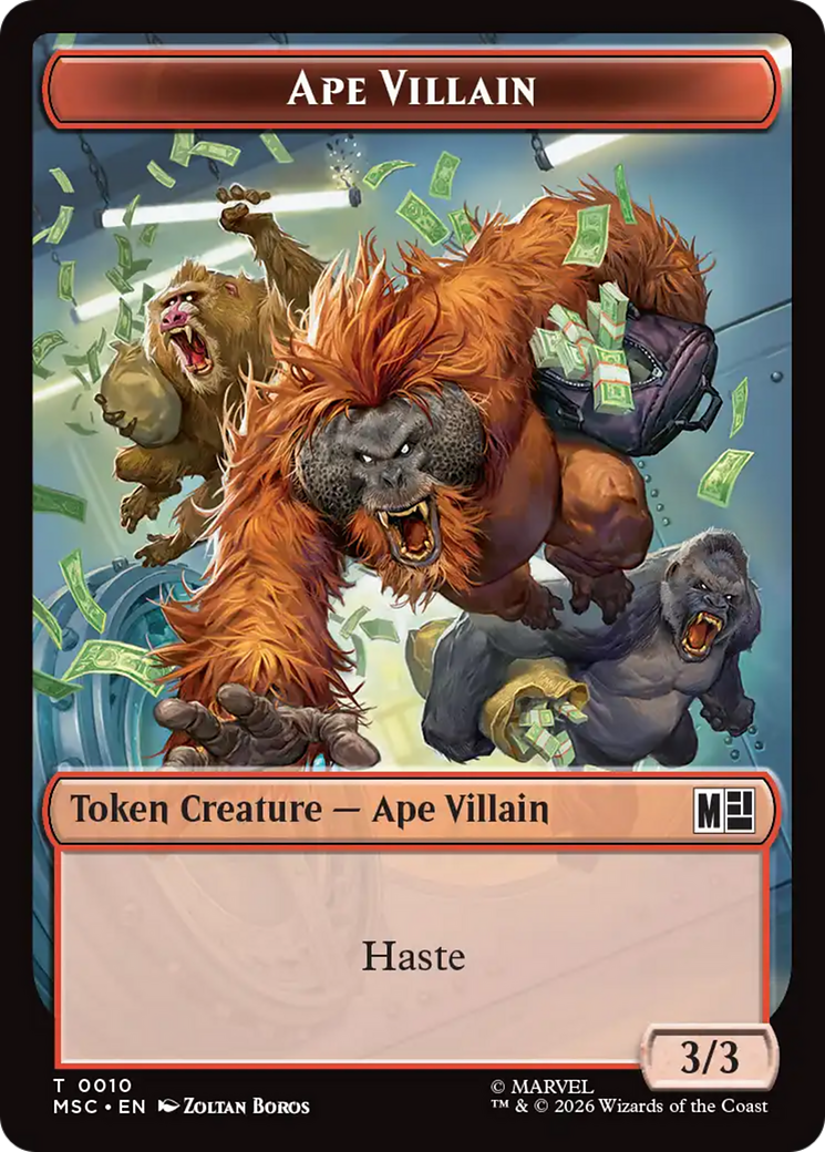 Shapeshifter // Ape Villain Double-Sided Token [Marvel Super Heroes Commander Tokens]