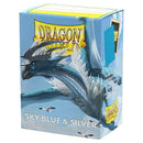 Dragon Shield Matte Dual Sleeve - Sky Blue & Silver 100ct