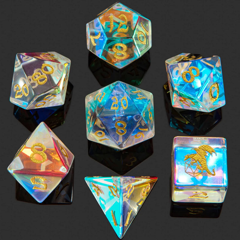 Dragon's Hoard Gemstone Polyhedral Dice Set