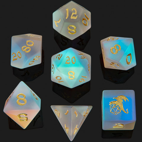 Dragon's Hoard Gemstone Polyhedral Dice Set