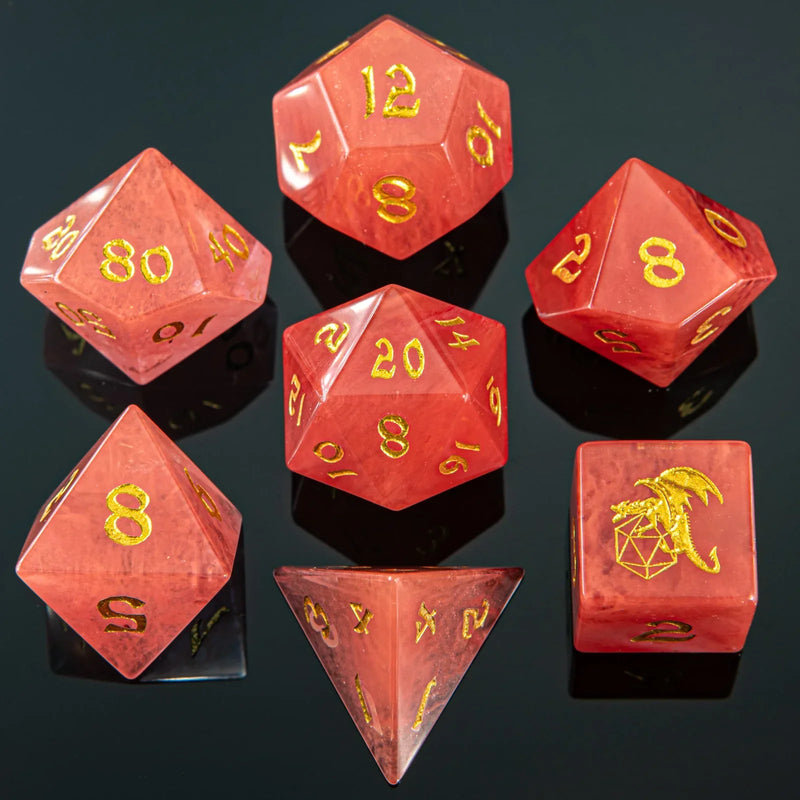 Dragon's Hoard Gemstone Polyhedral Dice Set