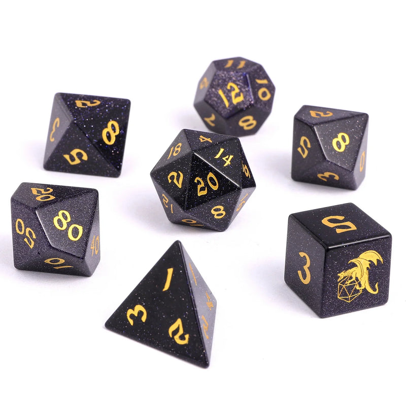 Dragon's Hoard Gemstone Polyhedral Dice Set