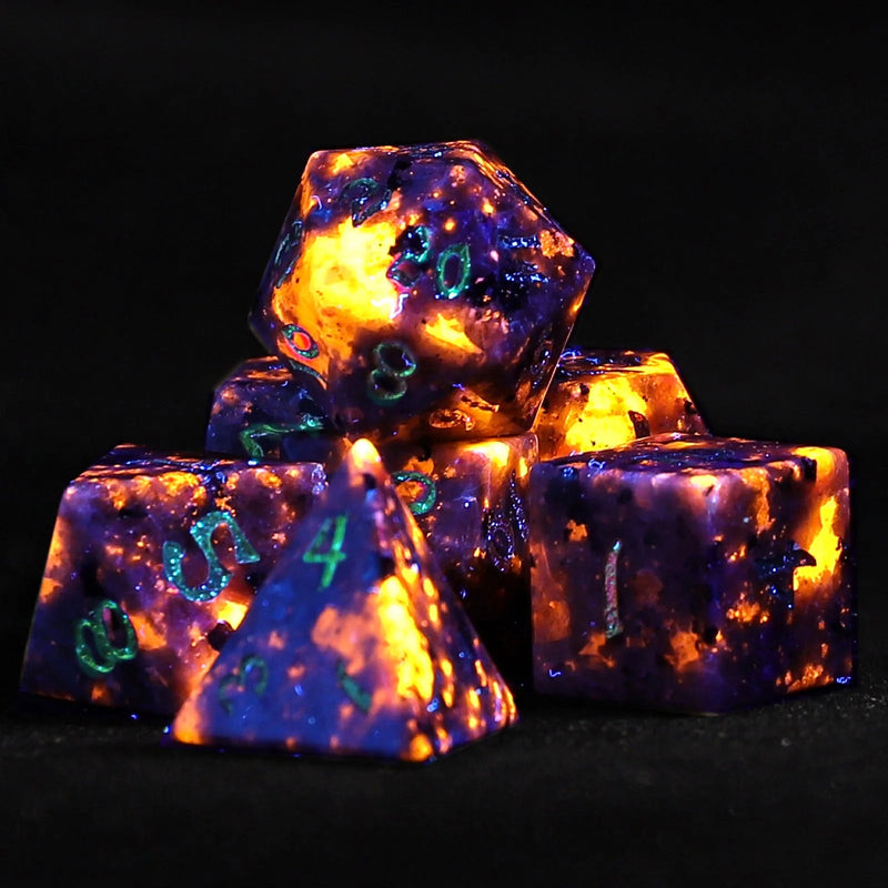 Dragon's Hoard Gemstone Polyhedral Dice Set