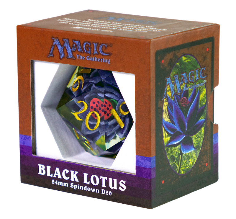 54mm Spindown d20: MTG Black Lotus