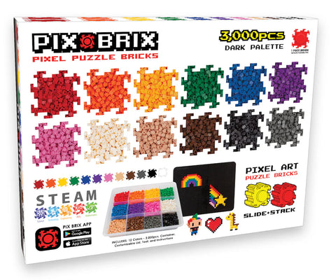 3000pc Pix Brix Container - Dark Color Palette