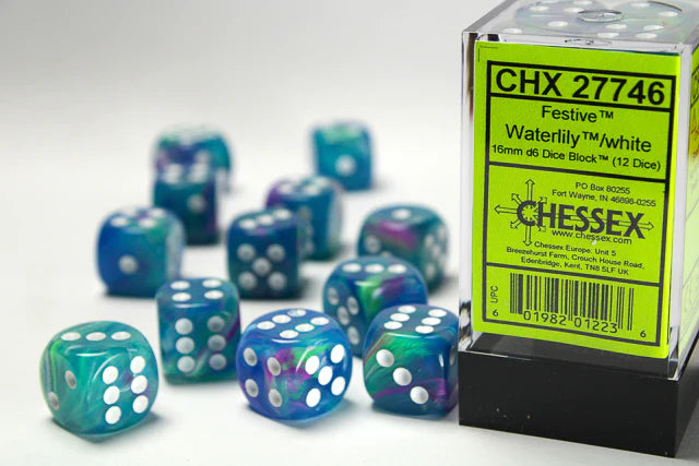 Chessex: D6 Festive™ DICE SET - 16MM
