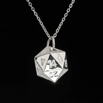 Metal D20 Necklace