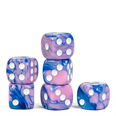 12 piece D6s - Cotton Candy