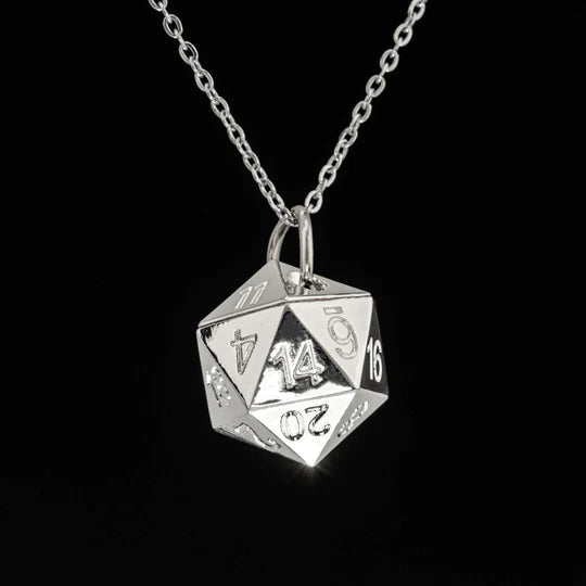 Metal D20 Necklace