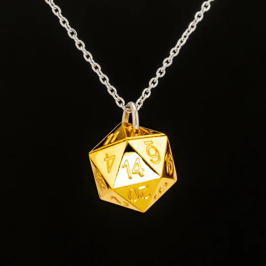 Metal D20 Necklace