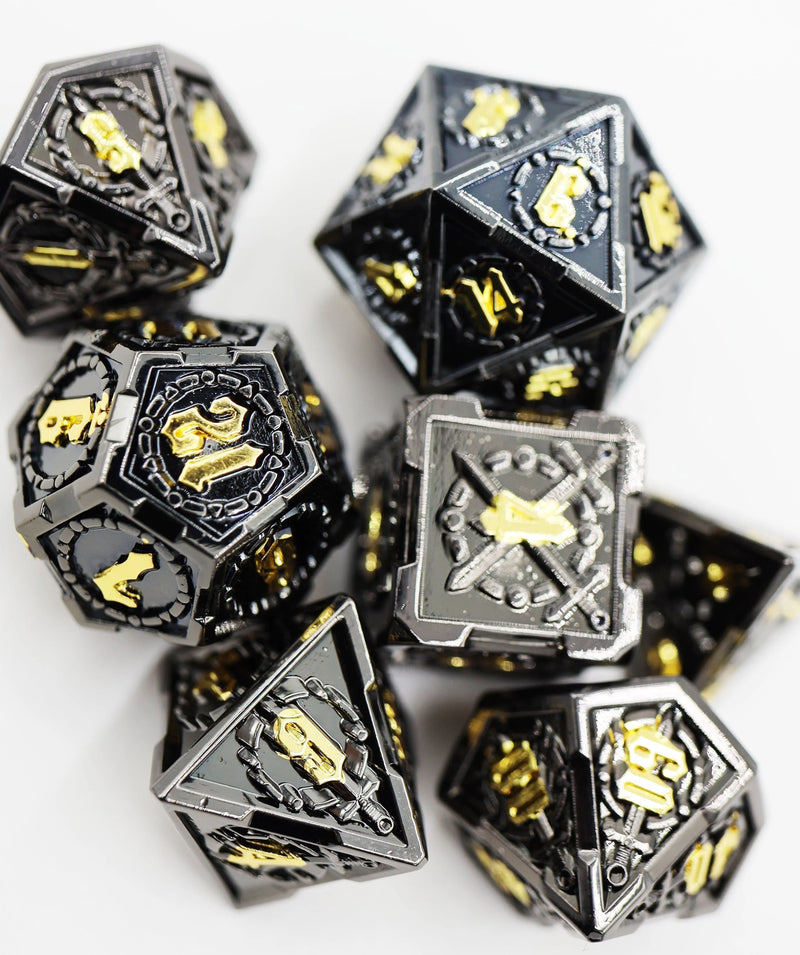 Crossed Swords: Demonic Sword - Metal RPG Dice Set