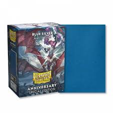 Dragon Shield Matte Dual Sleeve - Cobalt/Silver 'Arc' 100ct