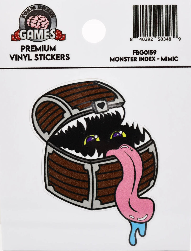 Foam Brain Monster Index Stickers