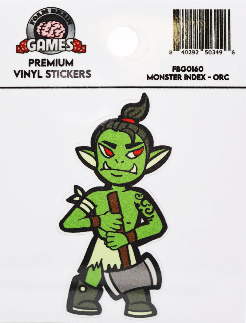 Foam Brain Monster Index Stickers
