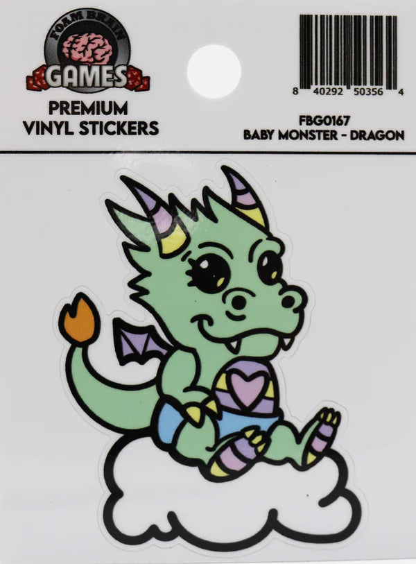 Foam Brain Baby Monster Stickers