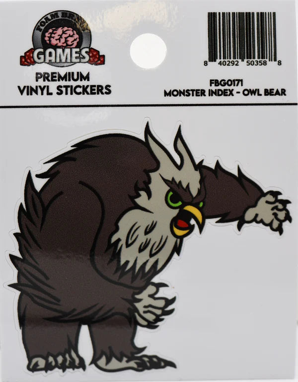Foam Brain Monster Index Stickers