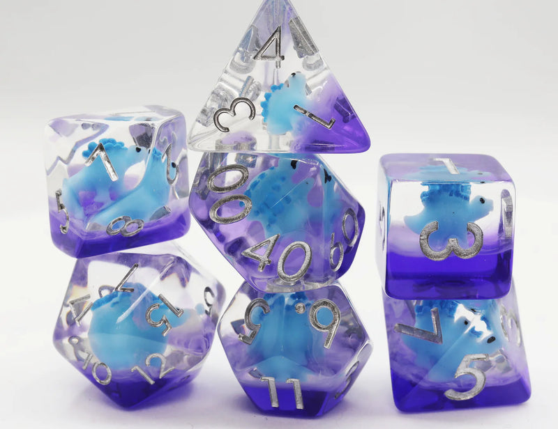 Blue Stegosaurus Dice