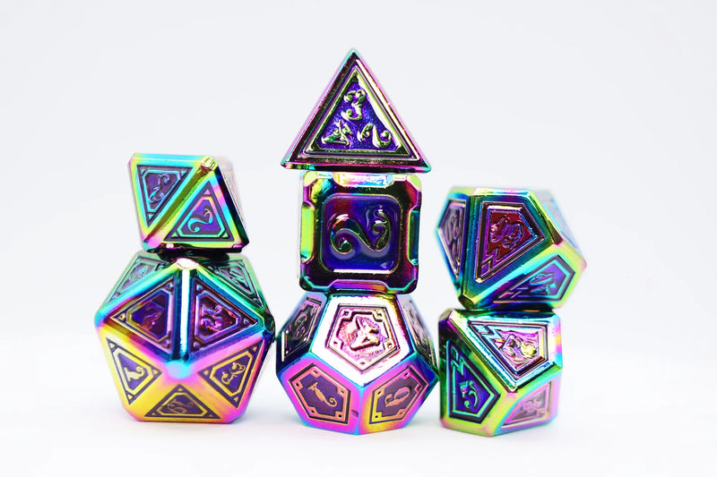 Alchemist Metals: Burnt Opal - Metal RPG Dice Set