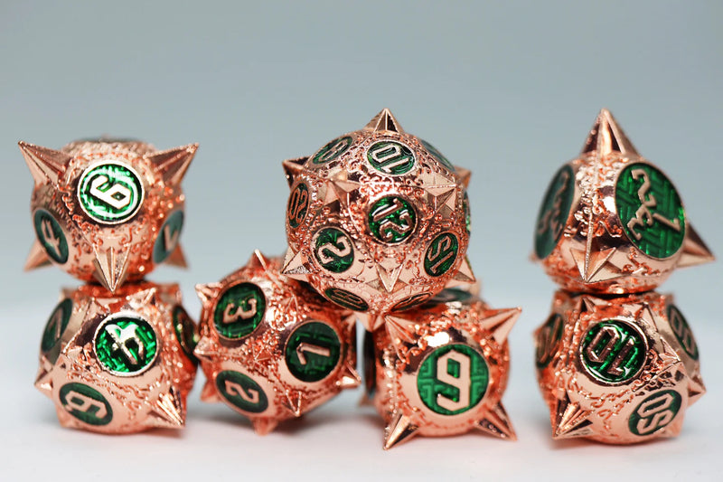 Meteor Storm: Emerald Storm - Metal RPG Dice Set