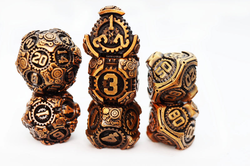 Airship Gears: The Rustbucket - Metal RPG Dice Set