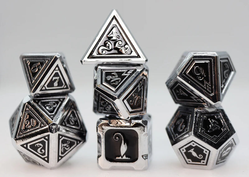 Alchemist Metals: Necrotic - Metal RPG Dice Set